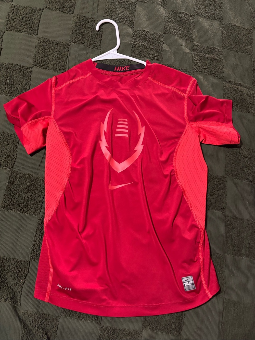 Nike Red Pro Combat Dri-FIT Athletic Shirt